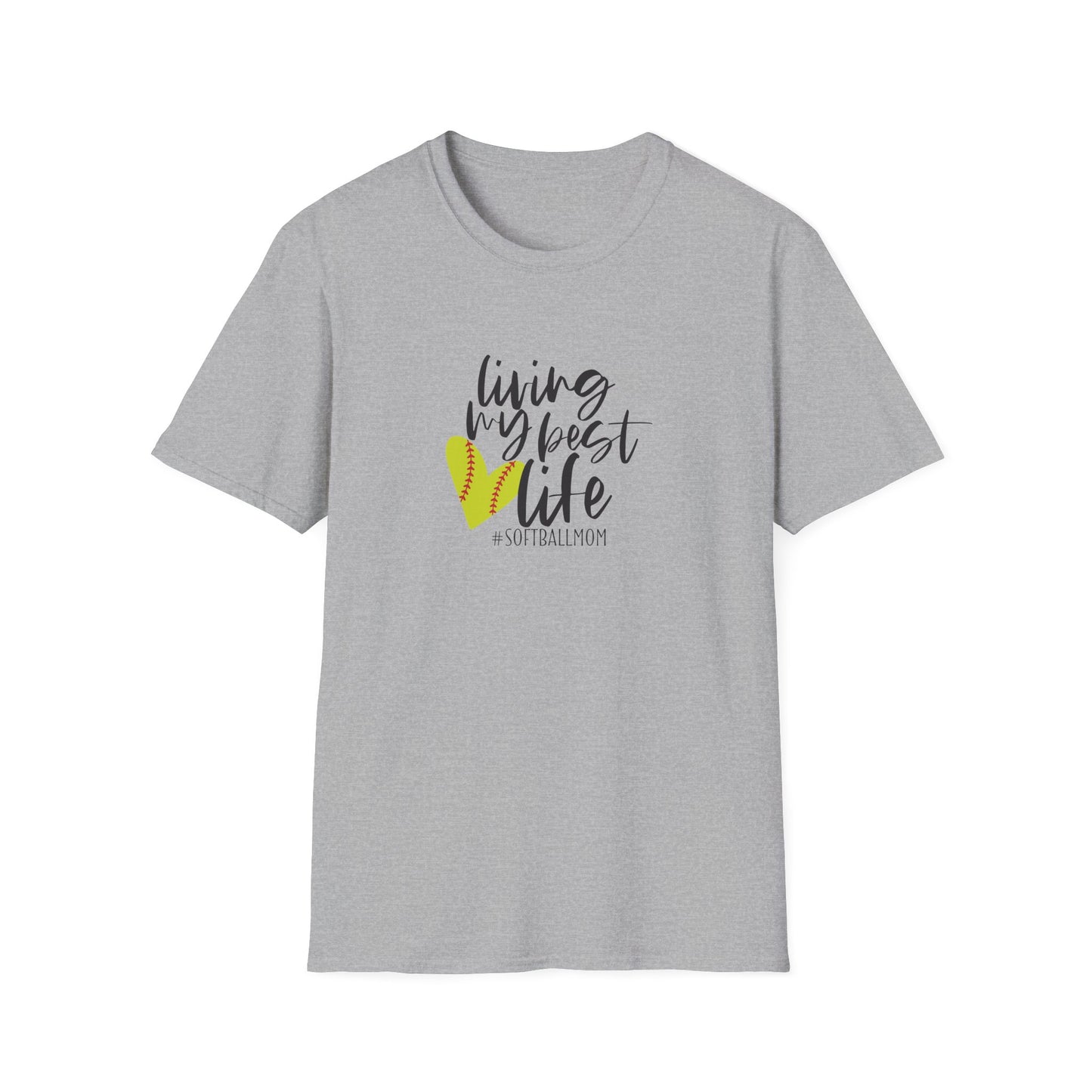 "Living My Best Life" Softball Mom T-Shirt