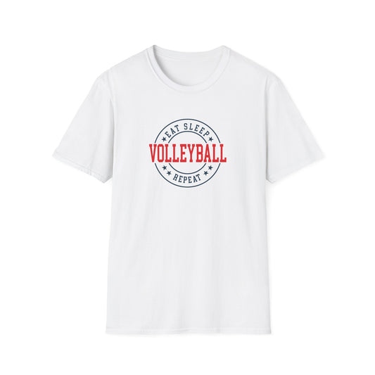 Eat Sleep Volleyball Repeat Unisex Softstyle T-Shirt