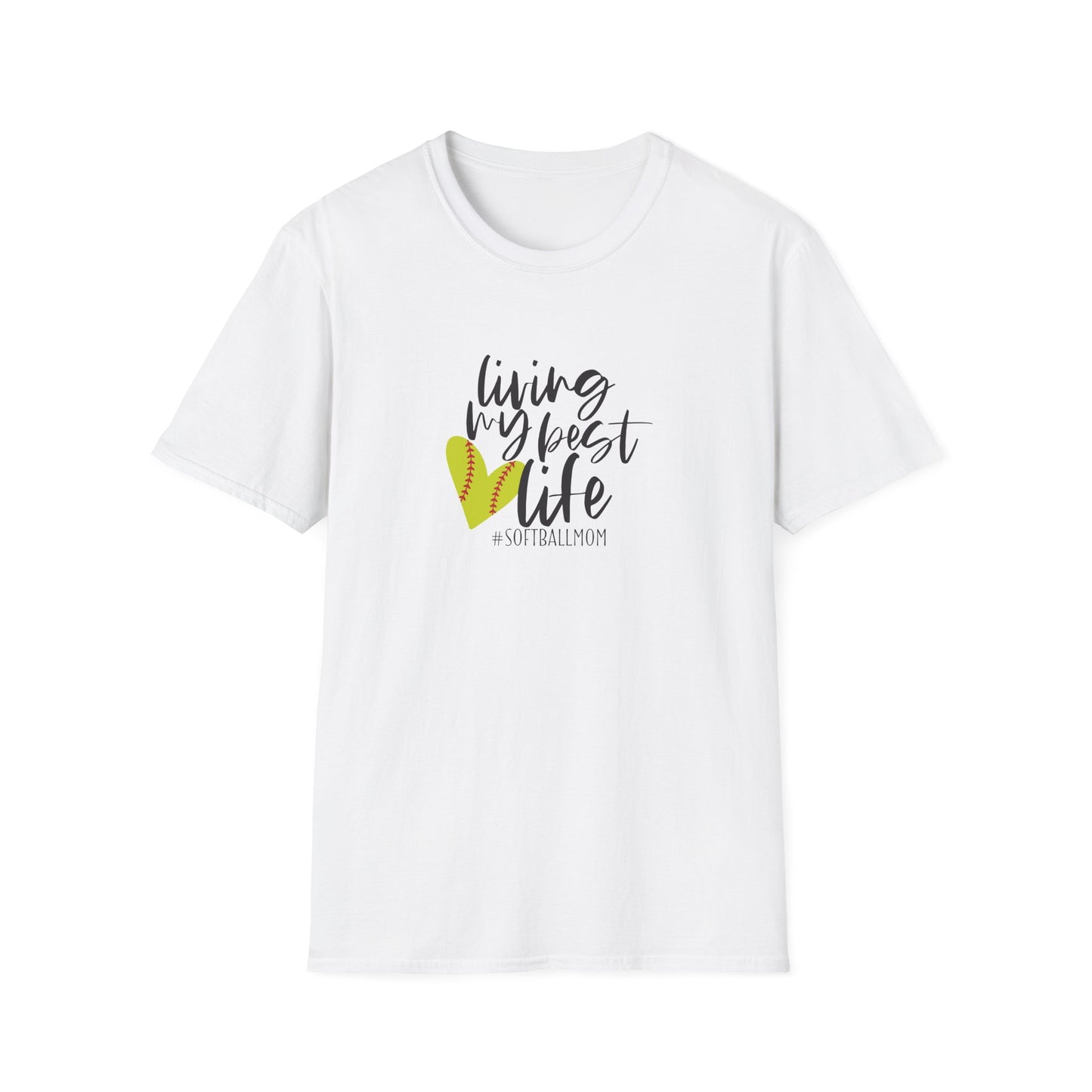 "Living My Best Life" Softball Mom T-Shirt